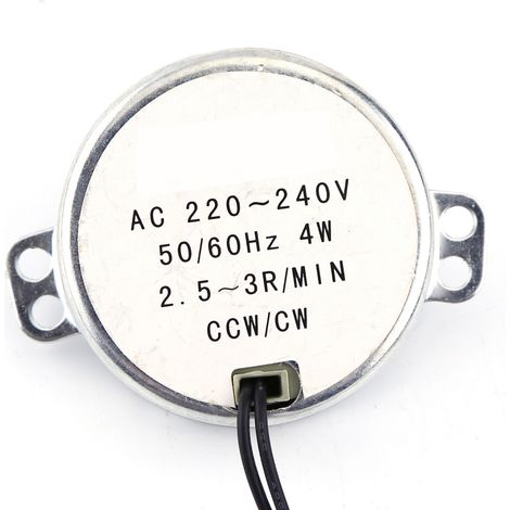 1pc 220-240V AC Synchronous Motor Geared Motor 4W CW/CCW(2.5-3RPM)