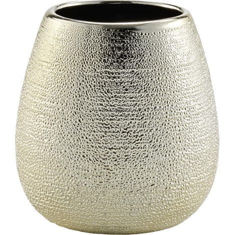 Gobelet Salle de Bain Déco "Trésor" 9cm Or (1/3)