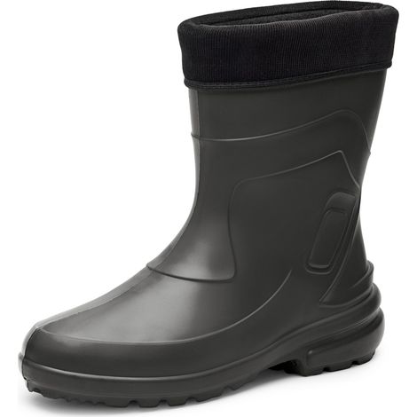 Ladeheid Thermo EVA Gummistiefel Damen gefüttert wasserdichte und federleichte Regenstiefel Damen LA-800-2017 (Graphite/Schwarz, 39 EU)
