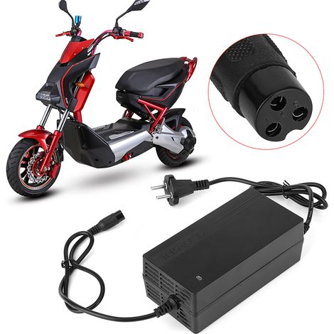 Chargeur de batterie au plomb 24 V 1,8 A, 3 broches, pour scooter électrique et quad, prise européenne 90-230 V (1/5)