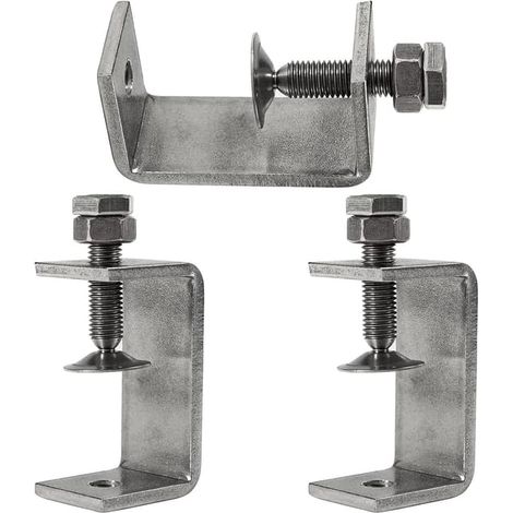 3 abrazaderas en C de alta resistencia de 65 mm en acero inoxidable 304, para abrazaderas, alicates y tensores, herramientas para trabajar la madera, bricolaje y reparaciones. (1/2)