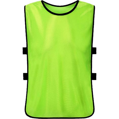 Gilet D'Entrainement - Coton Mercerise - Vert Fluorescent - Pour Sports Collectifs En Extérieur - Unité (1/5)