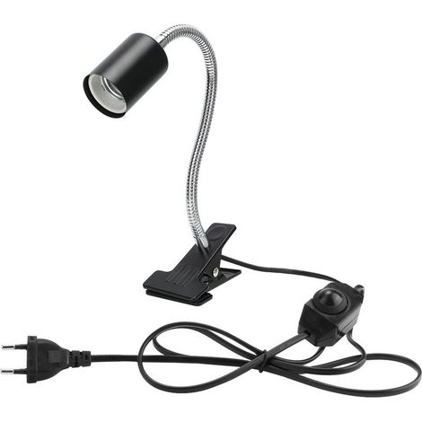 360 degrés rotatif température réglable tortue lézard poisson reptile lampes thermiques pince de base support à pince support d'éclairage prise ue 220V (1/5)