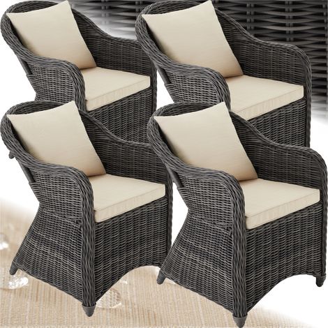 Lot de 4 fauteuils jardin luxe - (1/5)