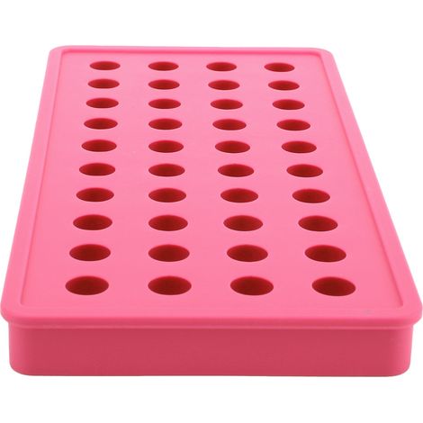 Pinkfarbene, kugelförmige Silikon-Eiswürfelform mit 40 Mulden, ideal für Cocktails, Partys und Bars, rund, wiederverwendbar, schnelle Kühlung (1/5)