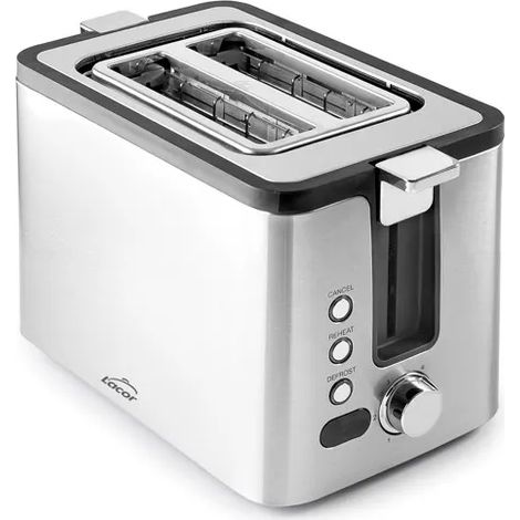 Tostadora Lacor smart 2 ranuras pantalla LED pies antideslizantes