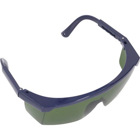 Lunettes de protection laser fibre optique, verres verts monture bleue, anti-yeux 740-1100nm, sécurité oculaire professionnelle (1/5)