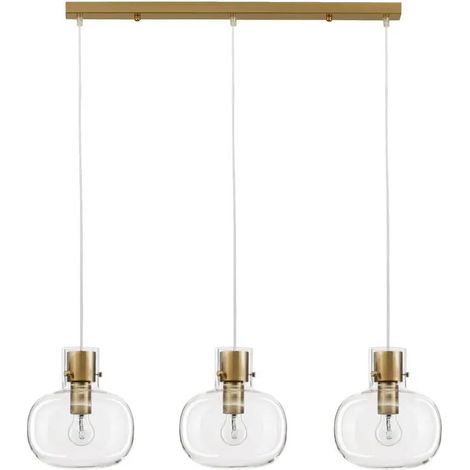 [NEUWERTIG] B-Ware Nova Luce Pendelleuchte Hängeleuchte Cinzia E27 Led 3 Flammig Gold Dimmbar Lampe