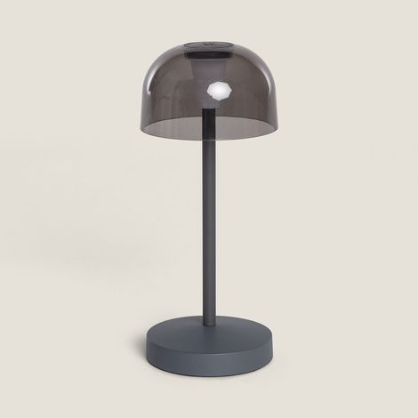 Lámpara de Mesa LED Portátil para Exterior Metal con Batería Recargable Lendora Smoke Gris