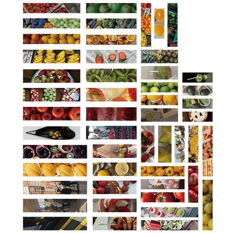 Lot de 100 autocollants esthétiques pour scrapbooking, images de vie quotidienne, adhésifs faciles à poser, décoratifs pour journal, carnet, fruits. (1/5)