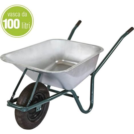 SCHUBKARRE AUS VERZINKTEM STAHL 100 LT