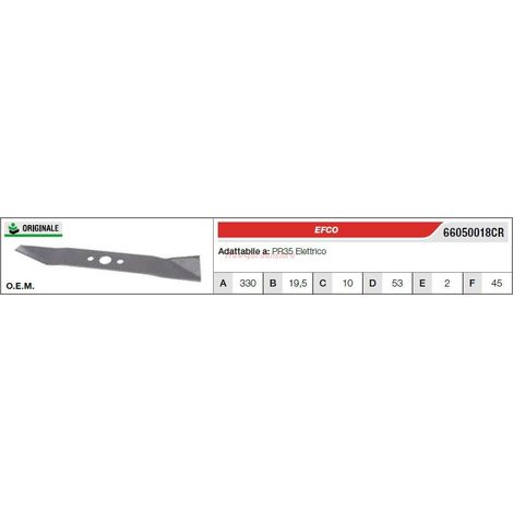 Lama EFCO tagliaerba rasaerba tosaerba PR35 elettrico 66050018CR (1/2)