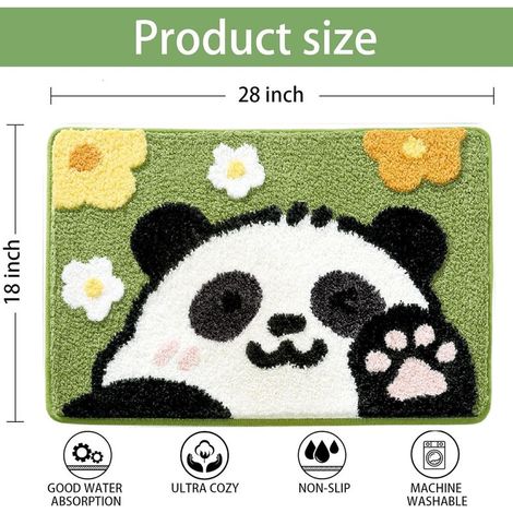 Rutschfeste Matte mit Panda-Muster, 45×70 cm — (1/5)