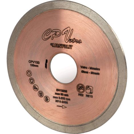 DISCO DIAMANTATO 100 MM MONTOLIT CERMONT CPV100 PER PIASTRELLE IN VETRO