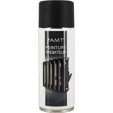 Bombe de peinture aérosol AMT Peinture radiateur Noir Mat (BPR01) 0,330 L (1/2)