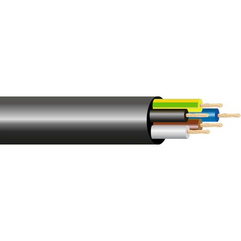 Elektrischer Kabel 6x0,75mm H05VV-F 50V Schwarz Euro/meter 100 Meter