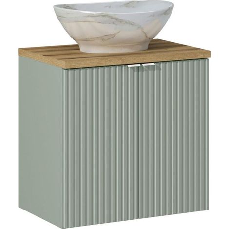 Meuble vasque à poser 60 cm - A portes - Vert Roseau - Livraison gratuite