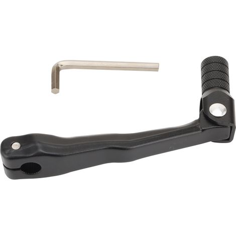 Universal-Schalthebel aus geschmiedeter Aluminiumlegierung für 2-Takt-Offroad-Motorräder (schwarzer Hebel, schwarzer Kopf) (1/4)
