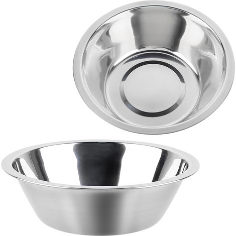 Lot de 2 Gamelle, Acier Inoxydable, Diamètre 17,5 cm, Résistant, Chien Chat (1/5)