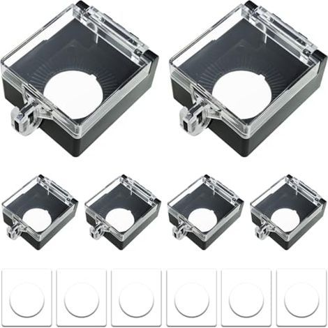 Staubdichte Abdeckung für Drucktaster (22 mm) zur Verriegelung von Schaltern, Abdeckung für Starttaster im Gehäuse – 6 Stück (1/5)
