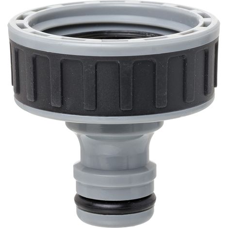 TATAY Raccordo Rubinetto Femmina 1" Premium, Connetore Universale, Protezione solare, Installazione facile, Grigio - Nero (1/4)