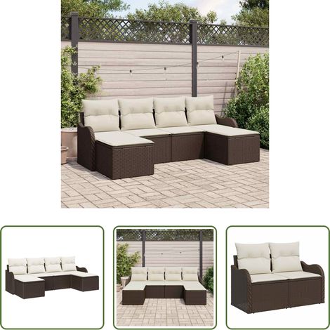 Terrassensofa -  Gartensofa-set Braun Poly-Rattan (1/5)
