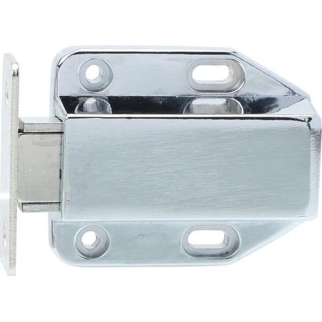 Druckverschluss für Schranktüren – Federverschluss aus Zinklegierung für Schränke, Schubladen und Wohnwagentüren – Silber, 6,5 x 4 x 2 cm (1/5)