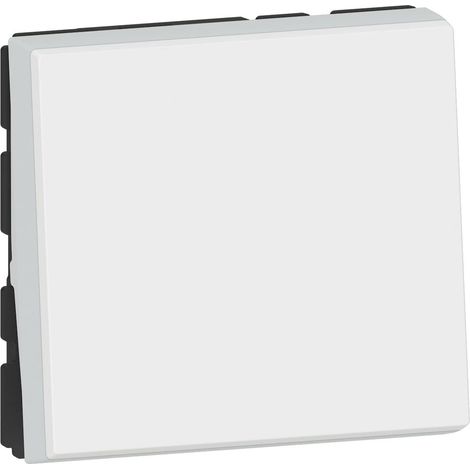 Legrand – Poussoir Mosaic Easy-Led 6A 2 modules – Connexion rapide sans outil – Pour installation dans boîtes 40mm – Blanc
