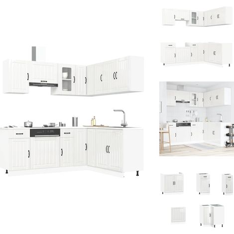 11-tlg. Küchenschrank-Set Kalmar Hochglanz-Weiß Holzwerkstoff - Küchenschrank-Set - Küchenschrank-Sets - Küchenzeile Einbauküche - Küchenschrank (1/5)