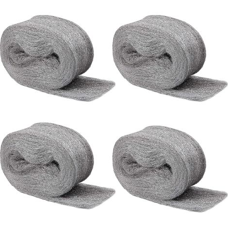 Rollen 000 Stahlwolle, 16m Effektive Stahlwolle gegen Mäuse, Löcher, Wandrisse, Nagerstopp, Mäuseabwehr, Stahlwolle für Haus, Garage und Garten