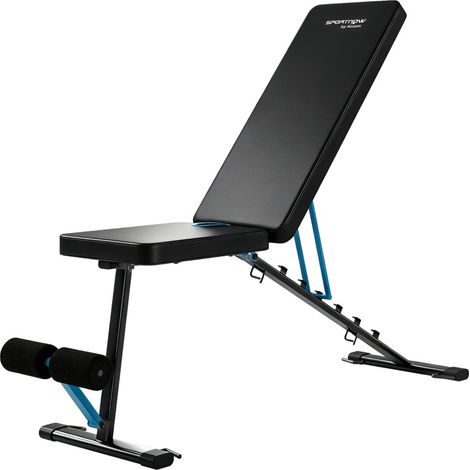 Banc de musculation pliable réglable 7 positions avec rouleaux pour jambes, charge 300 kg (1/5)