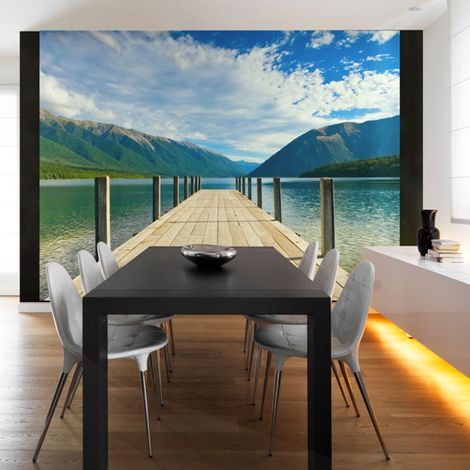 Papier Peint "Entre Lac & Montagnes" 154 x 200 cm (1/2)