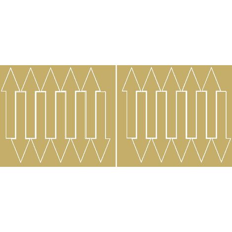 Adesivi a forma di freccia, 15x4 cm, 20 pezzi, oro lucido.