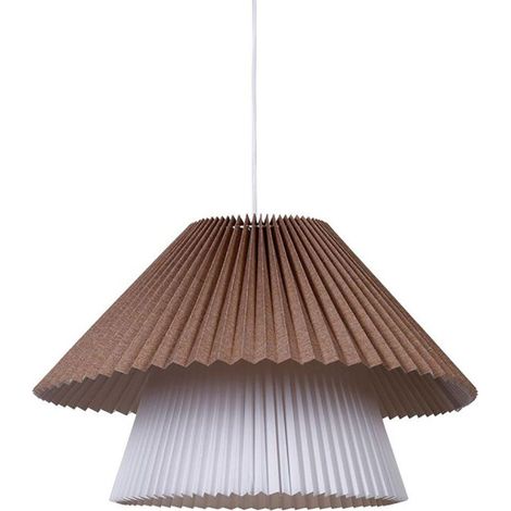 Suspension double tissu Aurélia beige blanc D52 (1/5)