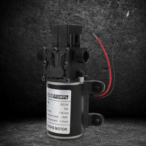 Pompe à membrane intelligente haute pression FL3216 12V DC 120W 7L/min Sortie d'eau à droite 10mm (1/5)