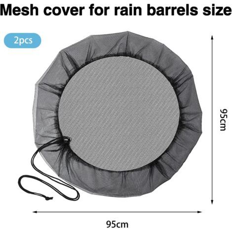 Housses de protection rouges pour seaux d'eau de pluie, lot de 2, réglables, avec corde ajustable, adaptées à une utilisation en extérieur. (1/4)