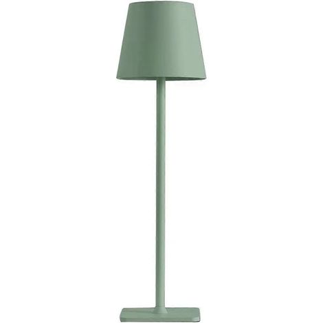 Lampe de table sans fil rechargeable par USB, étanche, à interrupteur tactile, idéale pour chambre, hôtel ou restaurant (verte). (1/5)