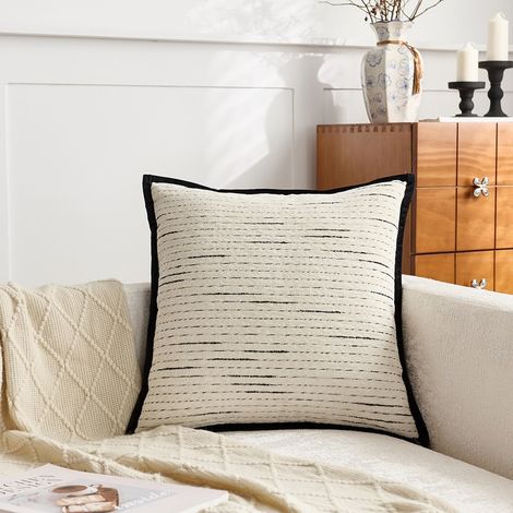 Taie d'oreiller individuelle Météorite jaune crème 45x45 Taie d'oreiller en chenille, coussin ultra-doux, coussin de dossier, housse de dossier pour fenêtre en baie, taie d'oreiller de canapé (1/5)