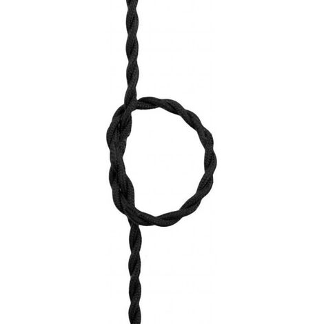 V-TAC Schwarzes geflochtenes Kabel, elektrisches Verbindungskabel, d: 0,75 mm