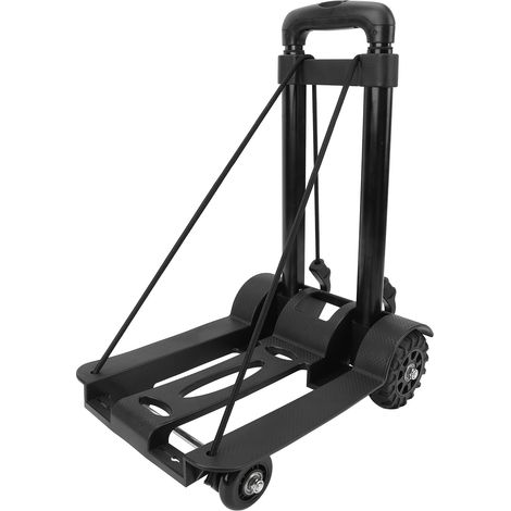 Carrito plegable de aleación de aluminio, 4 ruedas, carga máxima de 40 kg, ideal para ir de compras o transportar equipaje. (1/5)