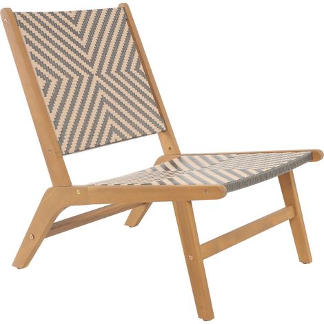 Nordlys – Fauteuil de jardin en acacia massif – Style scandinave – Capacité 120 kg – Hauteur d'assise 39 cm – Dimensions 55 x 72 x 78 cm