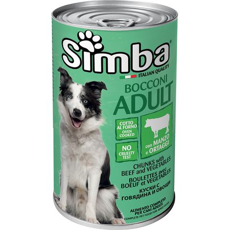 BOCCONI PER CANI 'SIMBA' manzo e ortaggi - gr 1230- 12 pezzi  - MONGE