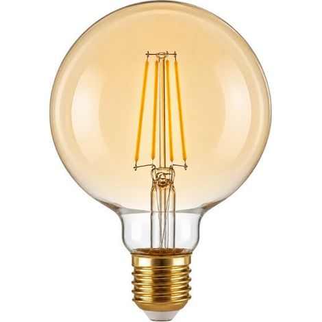 Ampoule LED Filament E27 8W Ambrée G95 - Blanc Chaud (2300K - 3500K) - SILAMP (1/2)