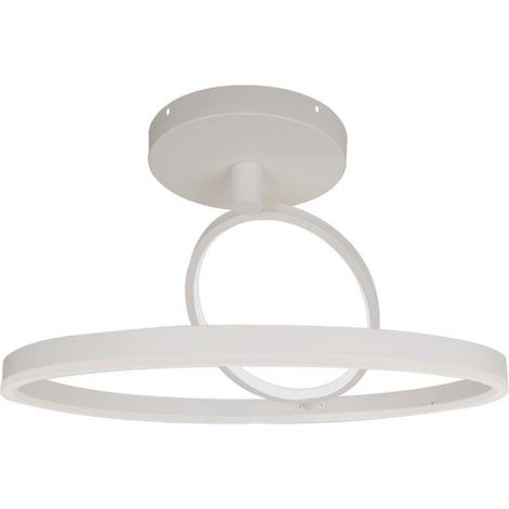 Lámpara de araña LED V-TAC con 2 círculos de 38 W en metal blanco, 50 x 20 cm, blanco natural