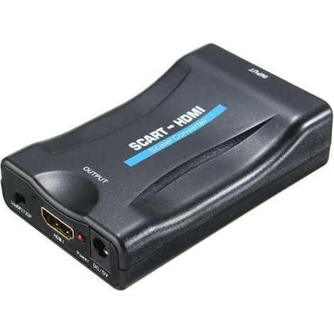 Convertisseur Péritel vers HDMI Adaptateur Scart vers HDMI 1080P HD pr vidéo audio DVD Sky Box STB etc HB3975 (1/4)