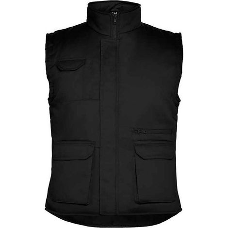 Gilet de travail almanzor noir avec haute visibilité (1/4)