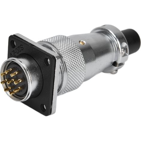 Connecteur électrique étanche WS20, fiche mâle vers prise femelle, alimentation 400V, connecteur aviation robuste pour usage industriel. (1/5)