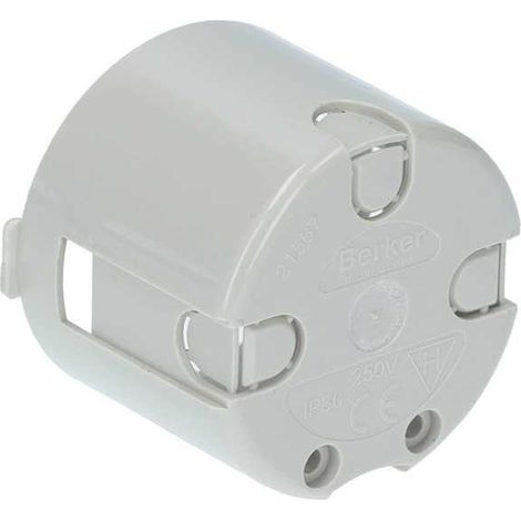 Custodia da incasso circolare per protezione presa 250V IP30 grigia (1/2)