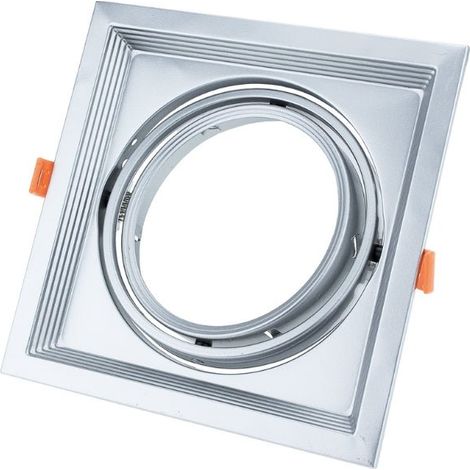 Support Simple Orientable INOX Encastrable pour Ampoule LED AR11