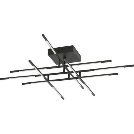 Merano Alberta Semi Plafonnier LED Intégré Métal Noir LED 48W 3360Lm 3000K